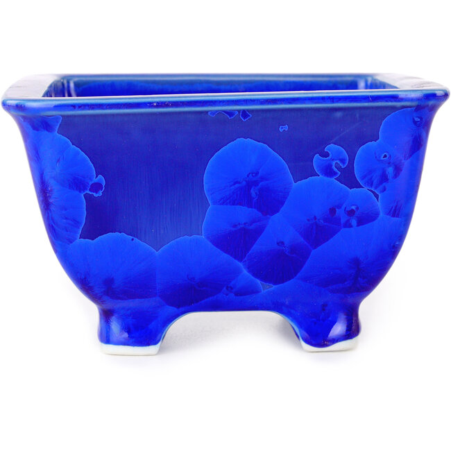 Maceta cuadrada azul para bonsái de Heian Kosen - 133 x 133 x 80 mm