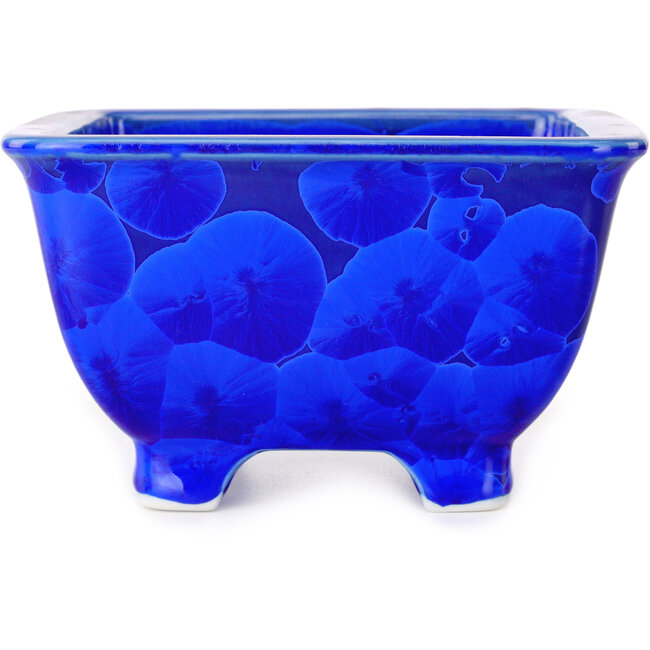 Vierkante blauwe bonsaipot van Heian Kosen - 133 x 133 x 80 mm