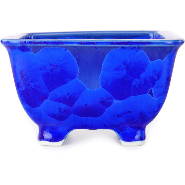 Maceta cuadrada azul para bonsái de Heian Kosen - 133 x 133 x 80 mm