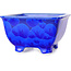 Vierkante blauwe bonsaipot van Heian Kosen - 133 x 133 x 80 mm