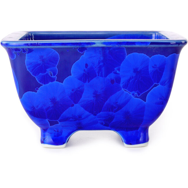 Vaso bonsai quadrato blu di Heian Kosen - 133 x 133 x 80 mm