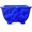 Vaso bonsai quadrato blu di Heian Kosen - 133 x 133 x 80 mm