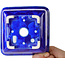 Vierkante blauwe bonsaipot van Heian Kosen - 133 x 133 x 80 mm