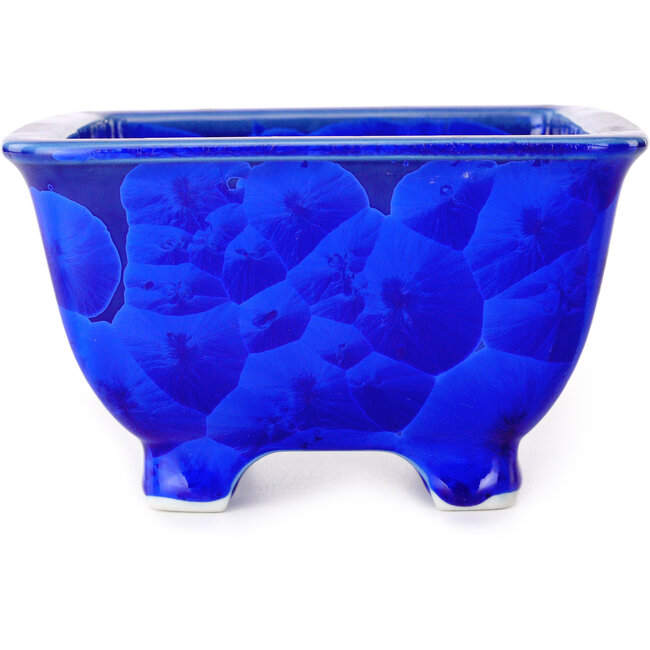 Maceta cuadrada azul para bonsái de Heian Kosen - 133 x 133 x 80 mm