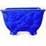 Square blue bonsai pot by Heian Kosen - 133 x 133 x 80 mm