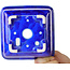 Vierkante blauwe bonsaipot van Heian Kosen - 133 x 133 x 80 mm