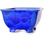 Vierkante blauwe bonsaipot van Heian Kosen - 133 x 133 x 80 mm