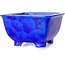 Maceta cuadrada azul para bonsái de Heian Kosen - 133 x 133 x 80 mm