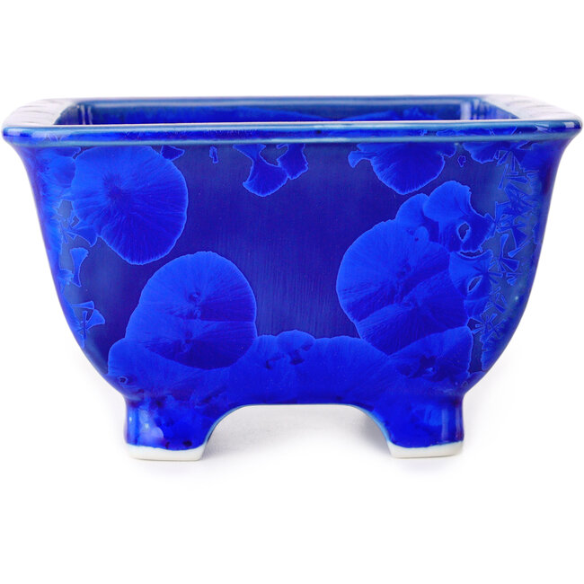 Vierkante blauwe bonsaipot van Heian Kosen - 133 x 133 x 80 mm