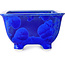 Vaso bonsai quadrato blu di Heian Kosen - 133 x 133 x 80 mm