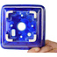 Vierkante blauwe bonsaipot van Heian Kosen - 133 x 133 x 80 mm