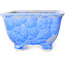 Pot à bonsaï carré blanc et bleu par Heian Kosen - 133 x 133 x 80 mm
