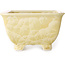 Vierkante beige bonsaipot van Heian Kosen - 133 x 133 x 80 mm