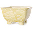 Vaso bonsai quadrato beige di Heian Kosen - 133 x 133 x 80 mm