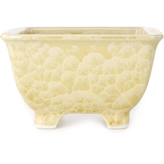 Heian Kosen 133 mm  beige bonsai pot by Heian Kosen, Kyoto, Japan