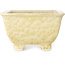 Square beige bonsai pot by Heian Kosen - 133 x 133 x 80 mm