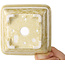 Vierkante beige bonsaipot van Heian Kosen - 133 x 133 x 80 mm