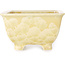 Vaso bonsai quadrato beige di Heian Kosen - 133 x 133 x 80 mm