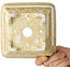Maceta cuadrada beige para bonsái de Heian Kosen - 133 x 133 x 80 mm
