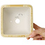 Vierkante beige bonsaipot van Heian Kosen - 133 x 133 x 80 mm