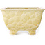 Pot à bonsaï carré beige de Heian Kosen - 133 x 133 x 80 mm