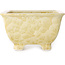 Pot à bonsaï carré beige de Heian Kosen - 133 x 133 x 80 mm