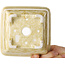 Square beige bonsai pot by Heian Kosen - 133 x 133 x 80 mm