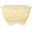 Square beige bonsai pot by Heian Kosen - 133 x 133 x 80 mm