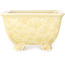 Vierkante beige bonsaipot van Heian Kosen - 133 x 133 x 80 mm