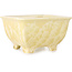 Pot à bonsaï carré beige de Heian Kosen - 133 x 133 x 80 mm