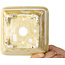 Vaso bonsai quadrato beige di Heian Kosen - 133 x 133 x 80 mm