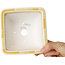 Pot à bonsaï carré beige de Heian Kosen - 133 x 133 x 80 mm