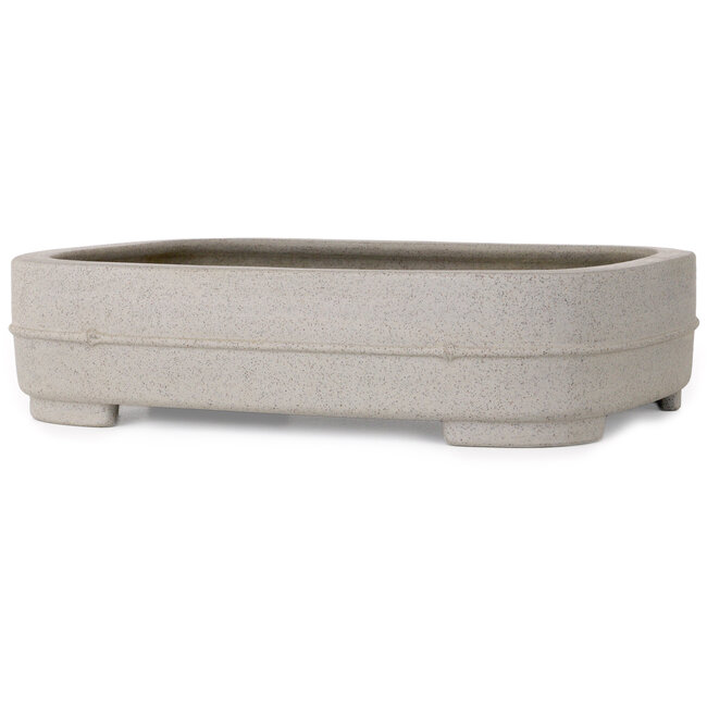 Maceta ovalada sin esmaltar para bonsái de Seibun - 352 x 252 x 85 mm