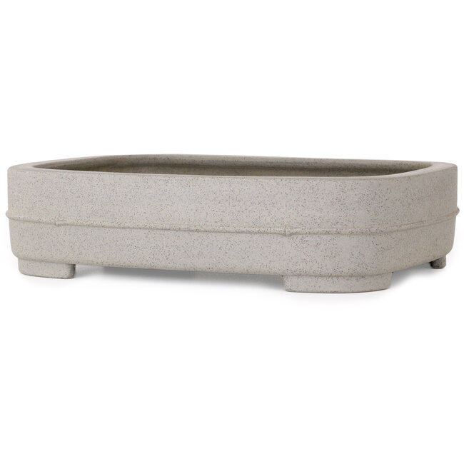 Pot à bonsaï ovale non émaillé de Seibun - 352 x 252 x 85 mm