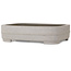 Oval unglazed bonsai pot by Seibun - 352 x 252 x 85 mm