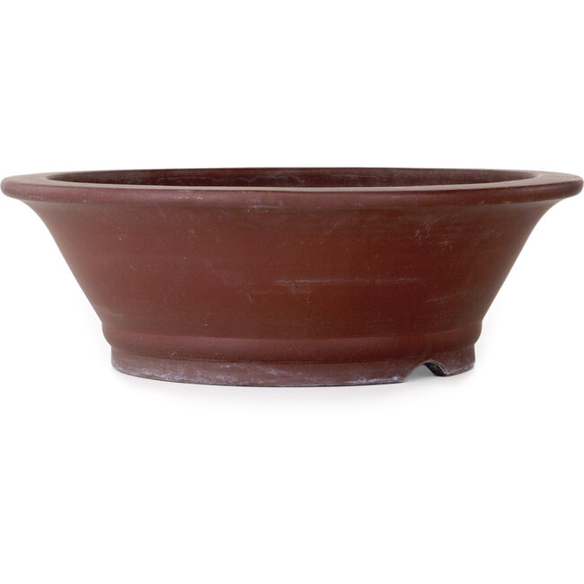 Ronde ongeglazuurde bonsaipot van Yamaaki - 442 x 442 x 142 mm