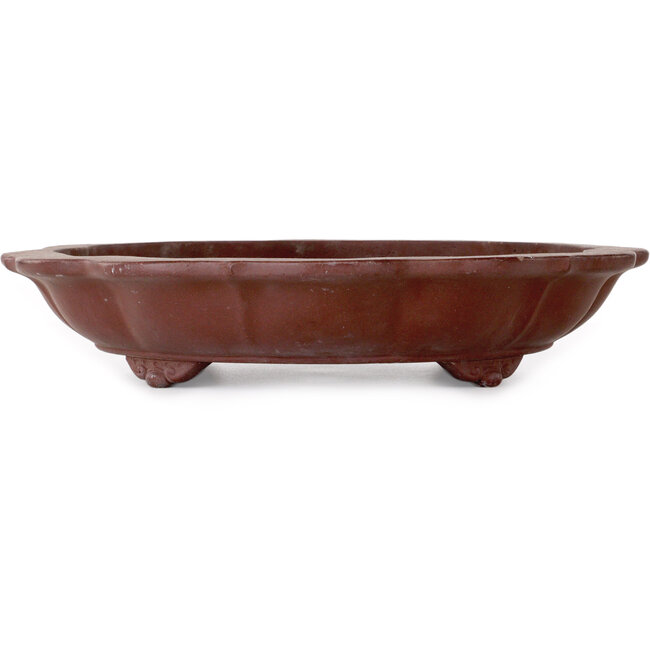 Lotus unglazed bonsai pot by Yamaaki - 410 x 410 x 75 mm