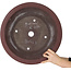 Ronde ongeglazuurde bonsaipot van Yamaaki - 442 x 442 x 142 mm