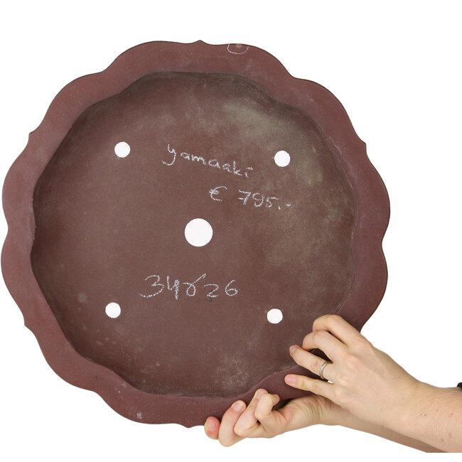 Pot à bonsaï Lotus non émaillé par Yamaaki - 410 x 410 x 75 mm