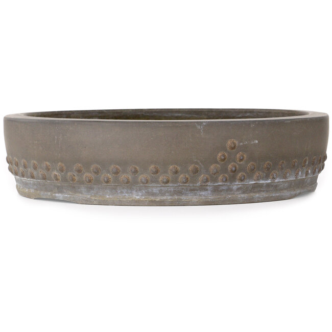 Round unglazed bonsai pot - 332 x 332 x 85 mm