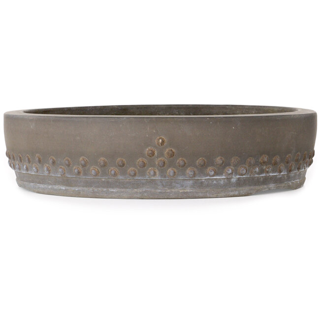 Ronde ongeglazuurde bonsaipot - 332 x 332 x 85 mm