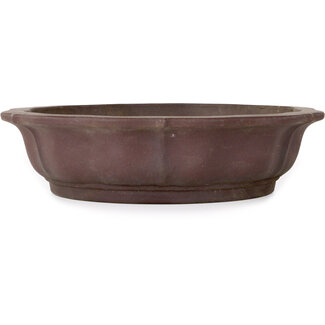  Yamaaki 312 mm unglasierte Bonsaischale von Yamaaki, Tokoname, Japan