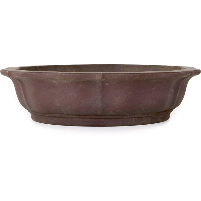 Lotus unglazed bonsai pot by Yamaaki - 312 x 312 x 80 mm
