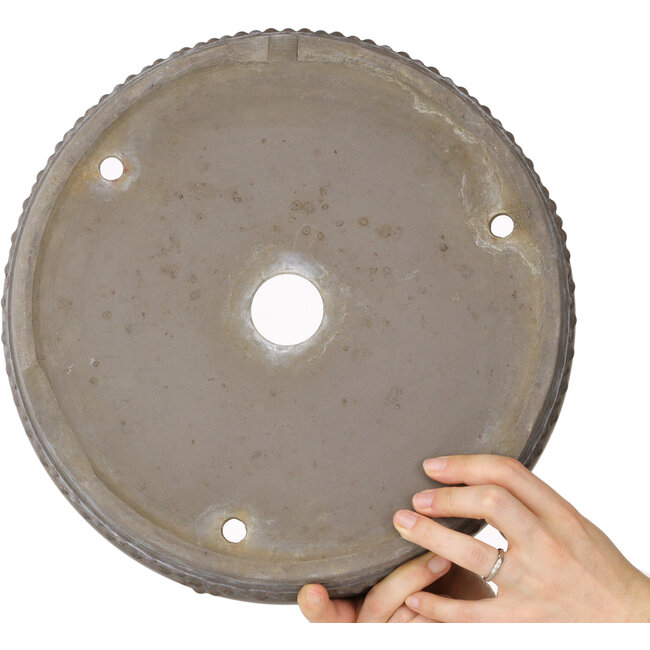 Round unglazed bonsai pot - 332 x 332 x 85 mm
