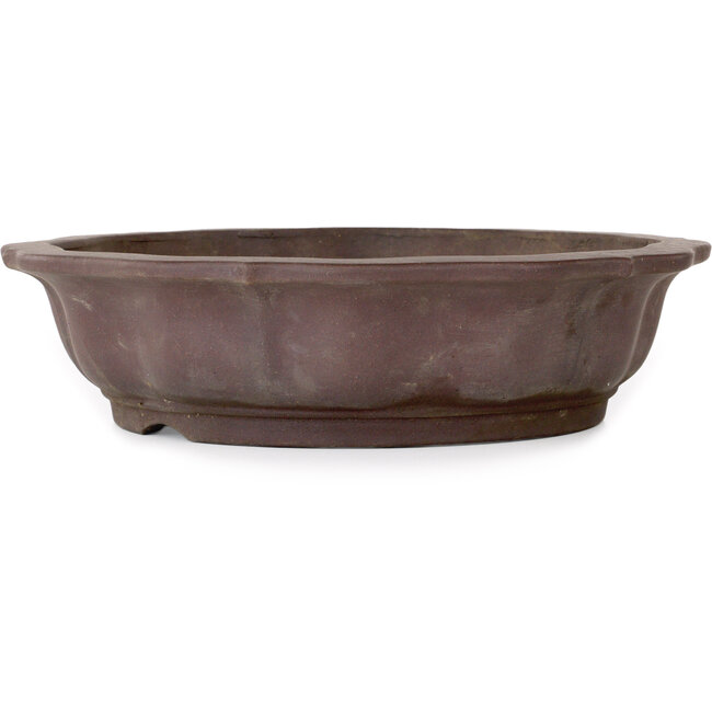 Lotus unglazed bonsai pot by Yamaaki - 312 x 312 x 80 mm