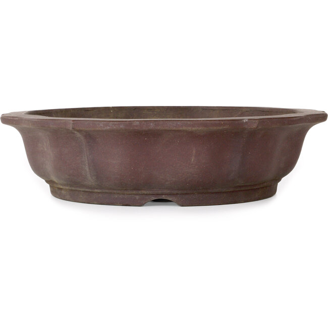 Lotus unglazed bonsai pot by Yamaaki - 312 x 312 x 80 mm