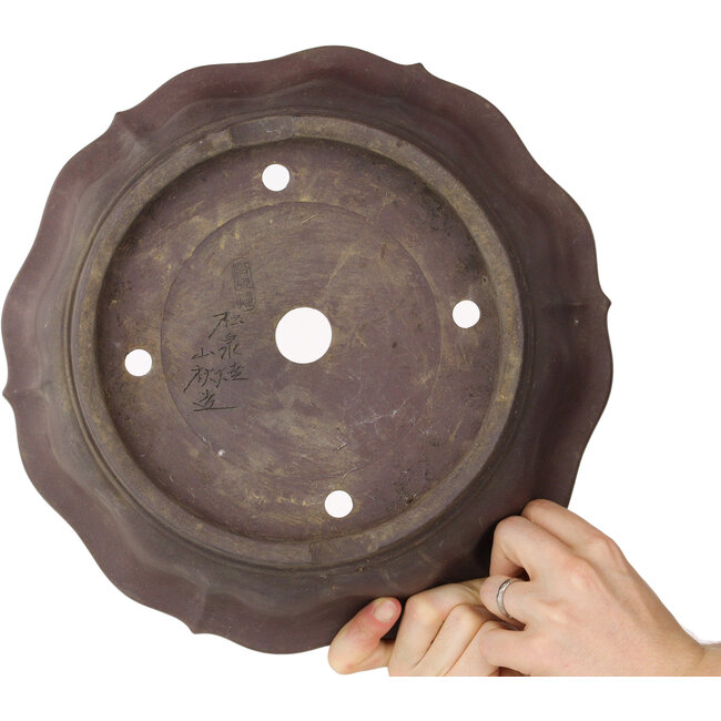 Vaso bonsai Lotus non smaltato di Yamaaki - 312 x 312 x 80 mm