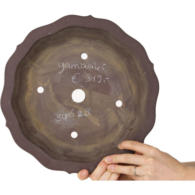 Pot à bonsaï Lotus non émaillé par Yamaaki - 312 x 312 x 80 mm