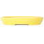 Oval yellow bonsai pot by Juko Koyou - 250 x 205 x 40 mm