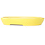 Oval yellow bonsai pot by Juko Koyou - 250 x 205 x 40 mm